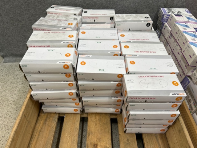 1482524-8 Lot of vinyl and nitrile gloves