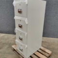 1502573-3 Brandklassat mappskåp SHELL 90 min. nyckellås, 1500x520x680 mm, 4 lådor