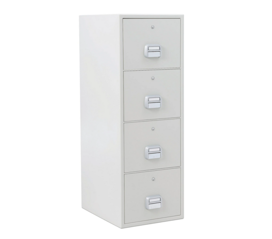 1502573-1 Brandklassat mappskåp SHELL 90 min. nyckellås, 1500x520x680 mm, 4 lådor