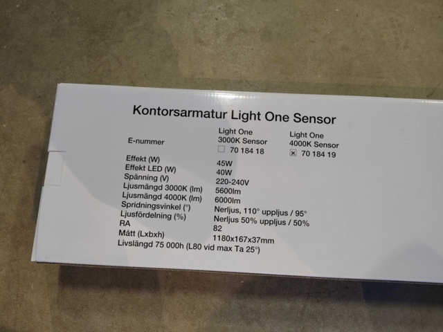 1517700-3 Pendelarmatur, 4 st – Solar Light , 45W, 6000lm, 4000K, sensor
