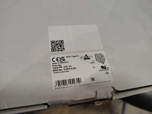 1517756-2 Filterfläkt – Stego, FPI 018, 95W, IP54