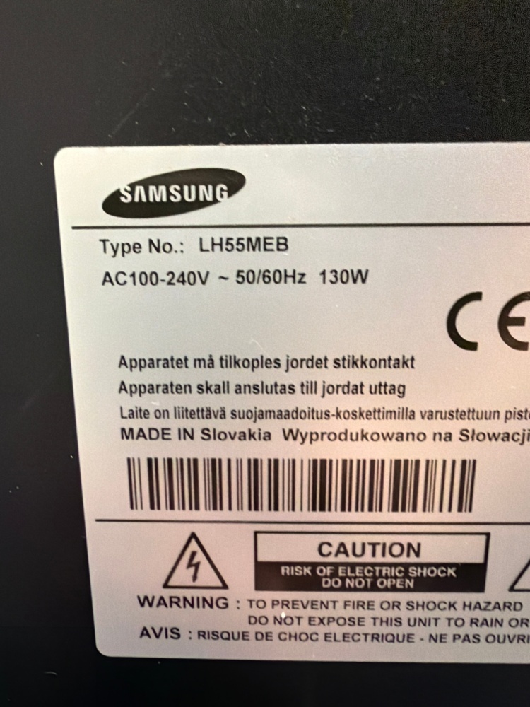 1497720-2 Samsung LH55MEB 55" display