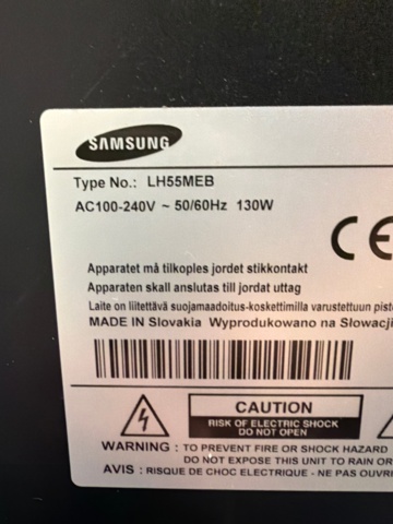1497720-2 Samsung LH55MEB 55" display