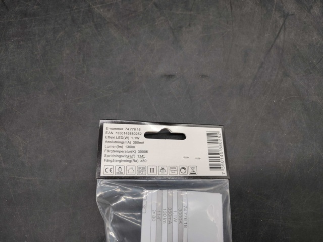 1516824-3 Downlight 20 st - Mini, 1.1W, 3000K, silver