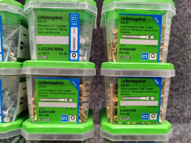 1519016-5 12 pcs. Packages of strip concrete screws, Essve